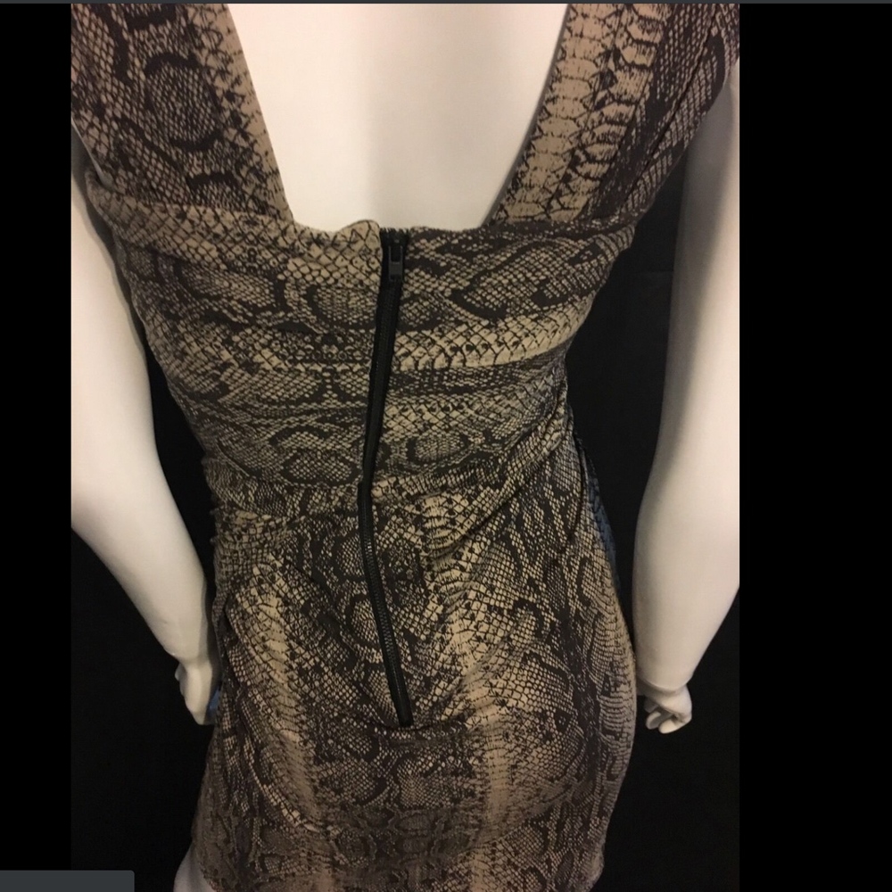 New The Kooples Python Print Crisscross Sheath Dr… - image 8